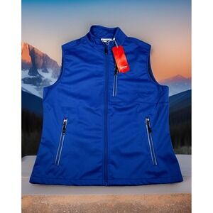 33,000 ft Vest Men L Blue Softshell Waterproof Windproof Gorpcore Hiking NWT